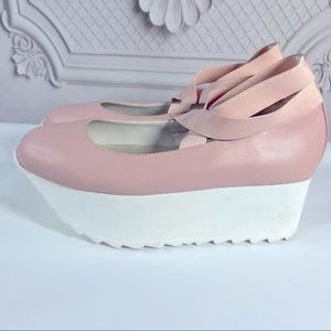 UNIF Pink Bella Ballerina Platforms Never Worn Stained 9